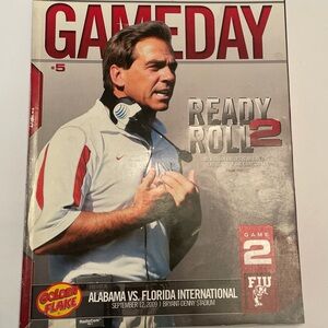 Nick Saban First National Championship year at Alabama. 2009 Game day program.